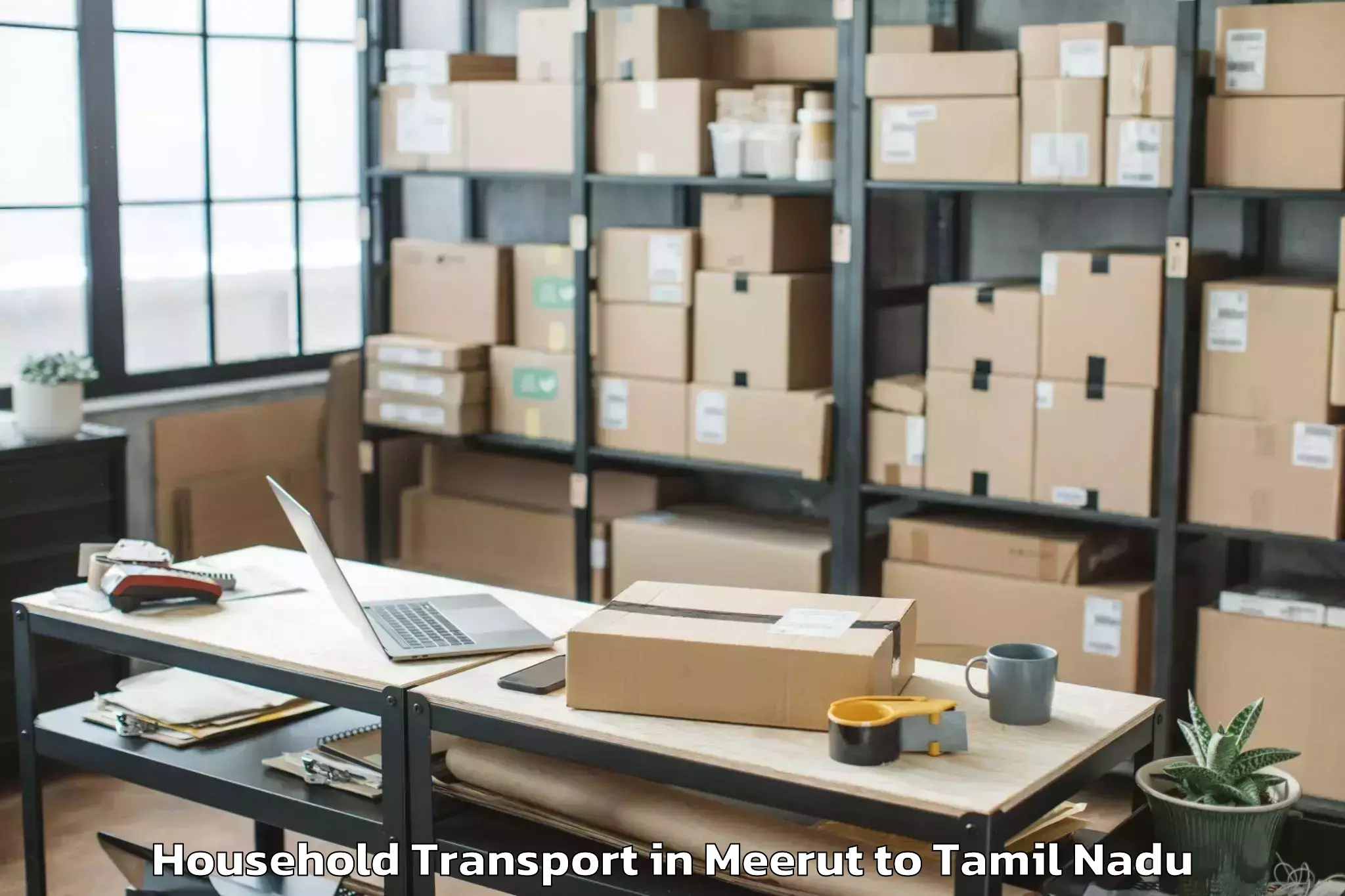 Book Meerut to Shenkottai Household Transport Online